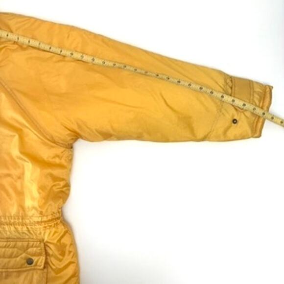 Vtg Women's Yellow Zip Front Ski Jacket with Adjustable Waist - Size L - 80s - Picture 6 of 8